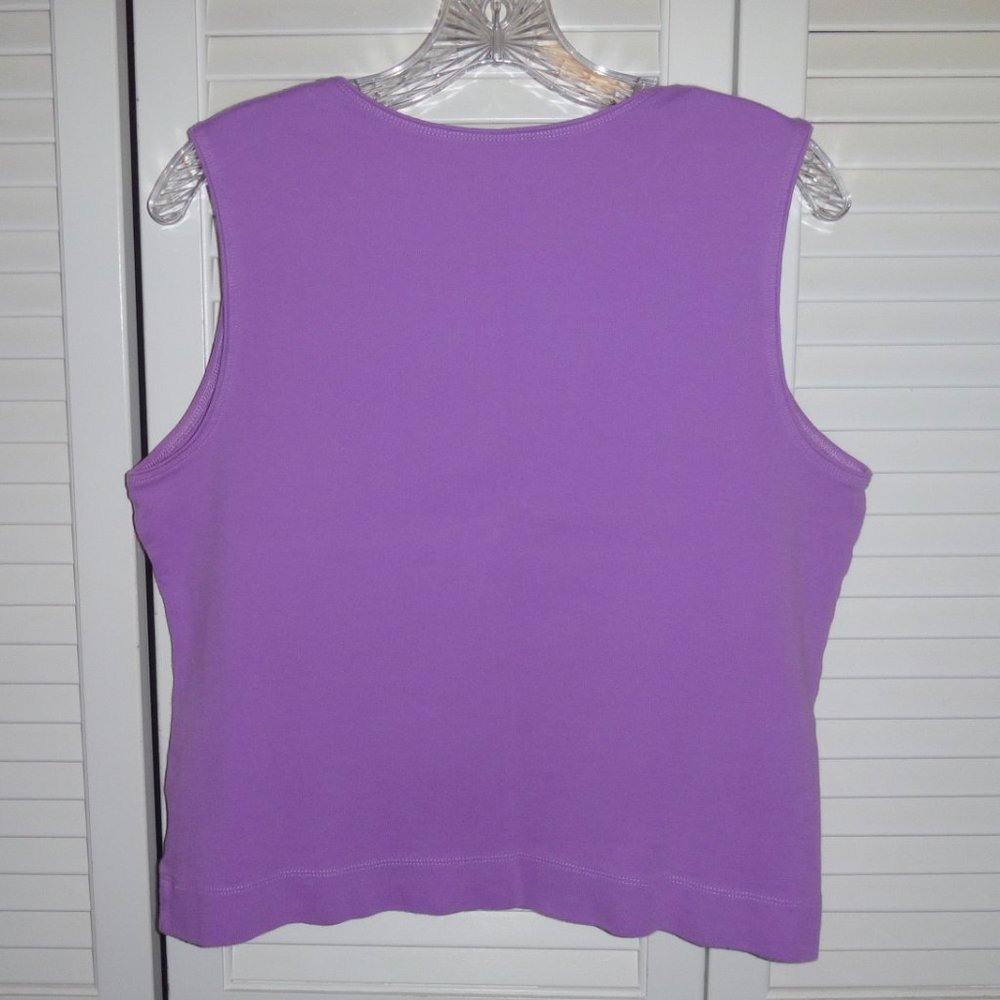 2 Solid Tanks hot pink & lavender size PL - Picture 7 of 8